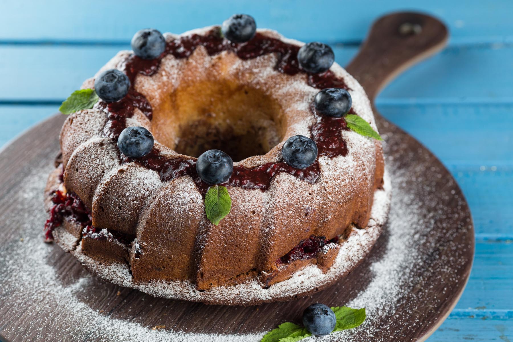 Schokoladenkuchen Dessert im Restaurant Francesca im Das Aunhamer