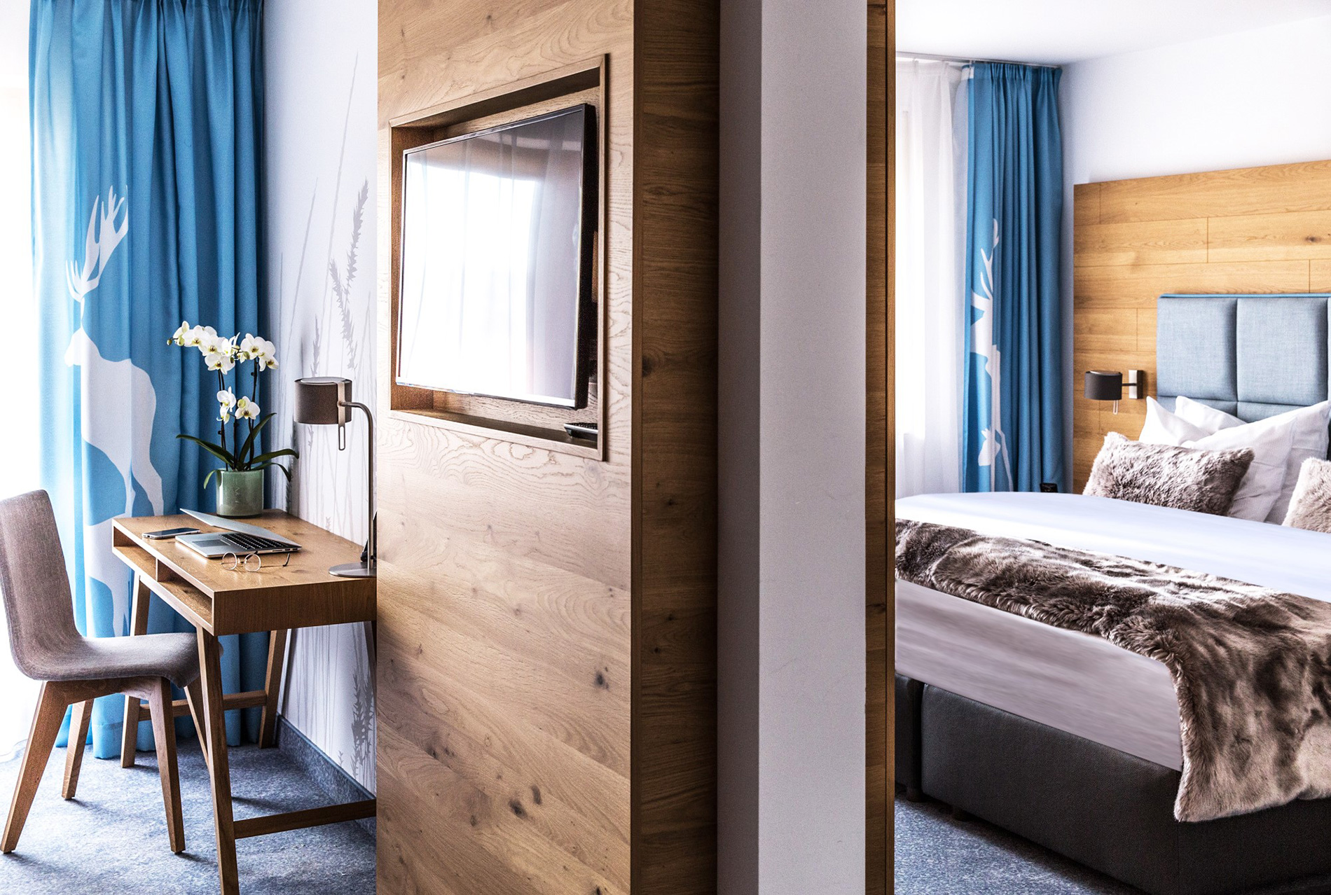 Zimmeransicht in der Suite im Das Aunhamer